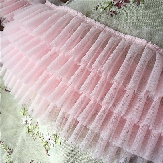 Pink 4 Layer High Density 22cm 8.6 Pleated Tulle Lace - Etsy UK