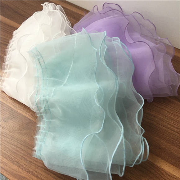 Multi Colored Ruffles Lace Multi Color Pleated Trims,ruffled Lace,lace Ruffles,organza Lace Trims ...