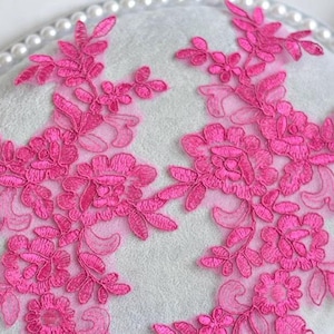 Pair Corded Lace Applique Cast Team Embroidery Sewing Patches Cheap Appliques for Lyrical Dance,Ballet,Couture Gowns LL179B