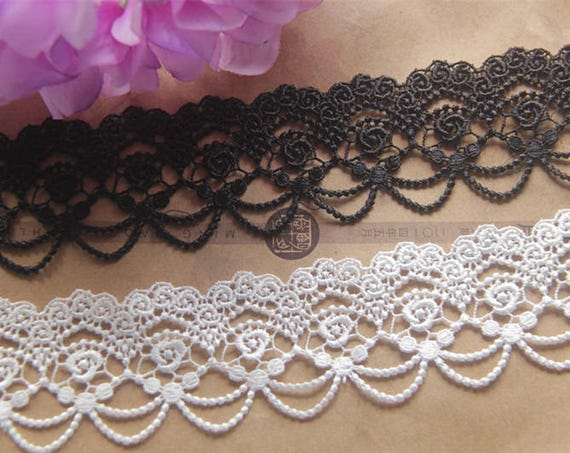 Embroidered Lace Trim 10cm OR 7CM Embroidered Fabric X 1 YARD