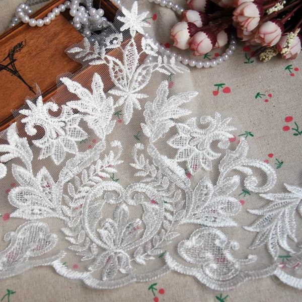 SALE White Couture gowns Lace Trim,Bridal Dress Lace,Venice Trims,Cast Team,Lyrical Dance,Wedding Dress,Lace Fabric 23cm 9",Headpiece LL297