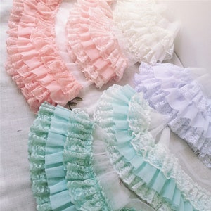 3-layer Lace Ruffles,lyrical Dance Pleated Trims,barbie,120d Chiffon ...