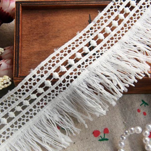 10 Yards DIY Lace Trim Tassel Trimmings For Pillow Curtain Decoration DIY Clothe