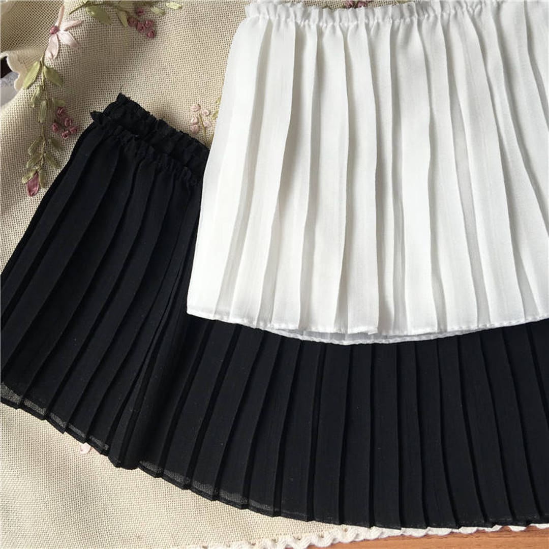 Off White/black High Quality Chiffon Pleat Trims Lace Ruffle - Etsy