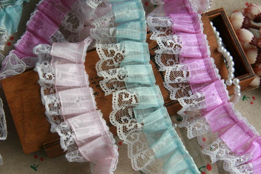 Single Edged Lace Ruffles,double Layers,5cm 2