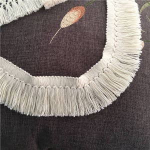 Nappe intrecciate, bordi in pizzo, frange, BEIGE, ricami, bordi in pizzo intrecciato, frange, nappe, nastri, abbellimenti per abbigliamento BYDC130
