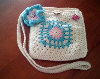 Bag, crochet shoulder pouch