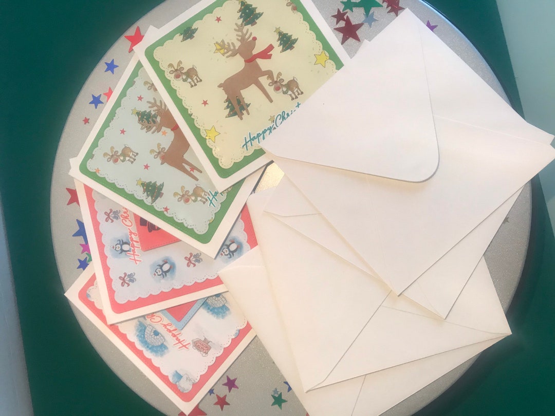 Handmade Christmas Cards. Cute Cards. 5x5in. Handmade Cards Etsy