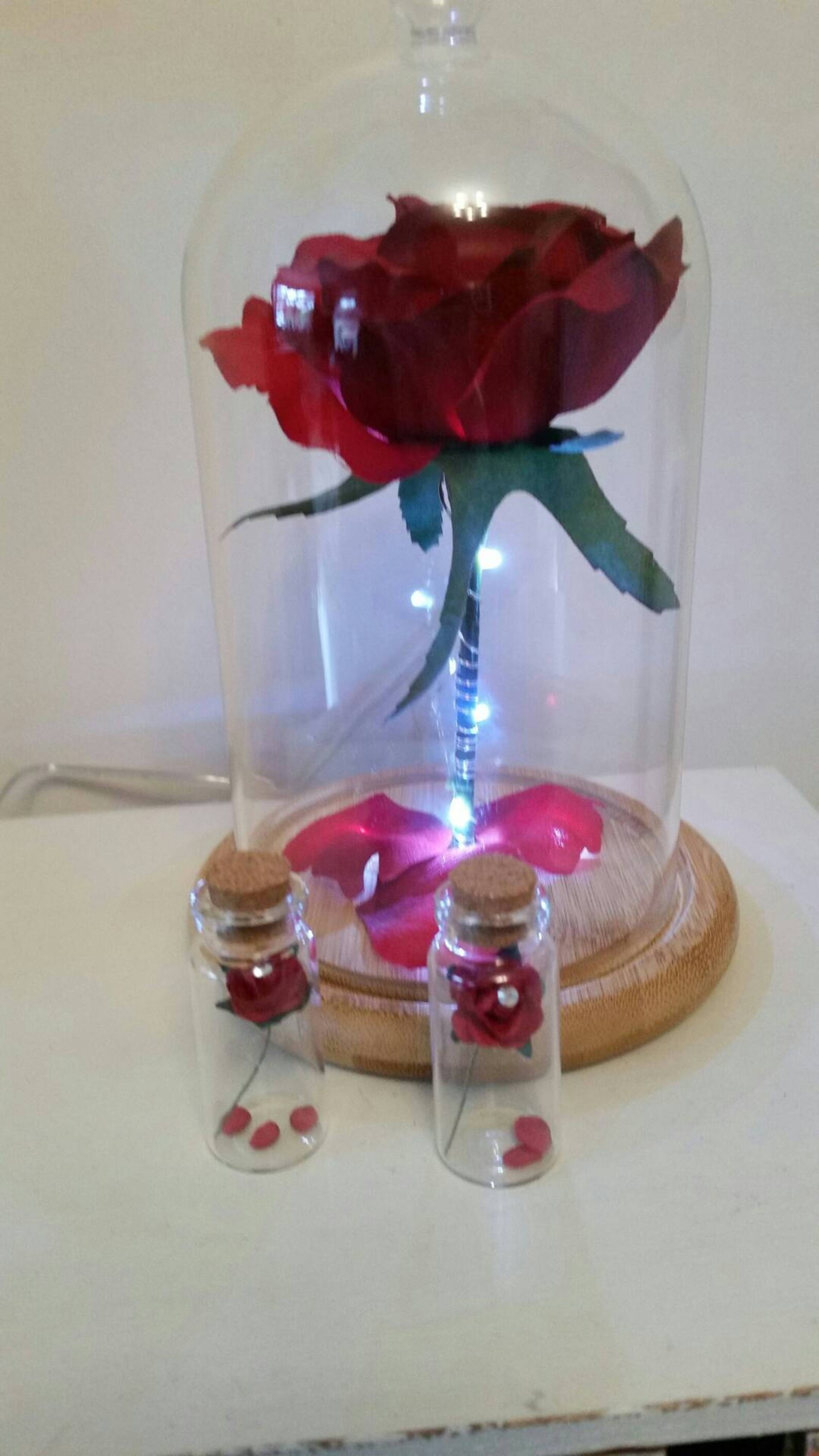 Beauty & the Beast Inspired Enchanted Rose Globe Light Forever Etsy