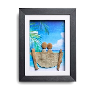 Hammock- unique pebble art gift- nautical home decor