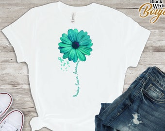 Ovarian Cancer  Awareness Family, Survivor Pretty Gift, Ovarian Warrior Pretty Gift, Mom, Dad, Wife, Husband Support Shirt, Hoodie, Tank Top