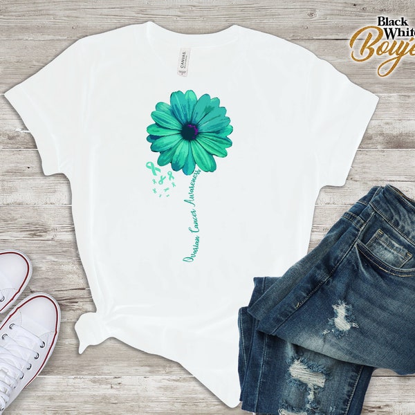 Ovarian Cancer  Awareness Family, Survivor Pretty Gift, Ovarian Warrior Pretty Gift, Mom, Dad, Wife, Husband Support Shirt, Hoodie, Tank Top