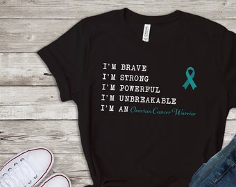 Ovarian Cancer  Awareness Tshirt,  Ovarian Cancer Warrior Gift, Ovarian Cancer Awareness Month, Gray Ribbon, Gift Shirt