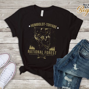 Humboldt Toiyabe National Forest Shirt Nevada Wandern Karte-t-Shirt