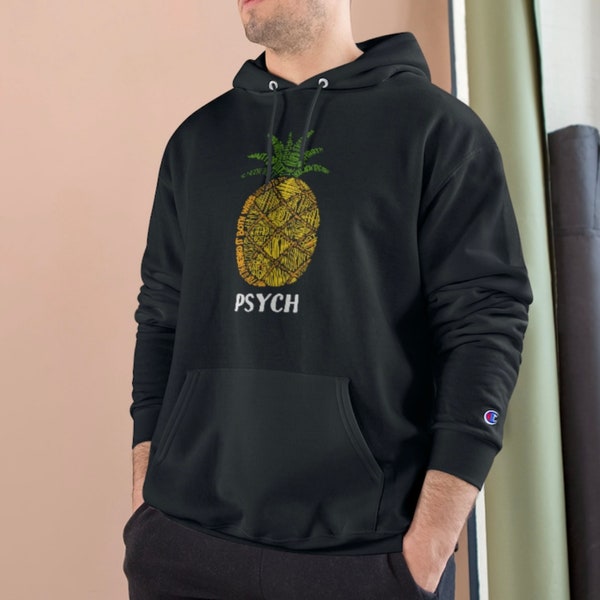 Psych Pineapple Hoodie, Typography Pineapple Hoodie, Psych Fans Outfit, Great Christmas Gift, Bella Canvas Hoodie