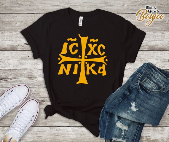 Ic Xc Nika Cross T-Shirt Christogram Orthodox Christian Ic Xc Nika Cross T-Shirt Christogram Orthodox Christian