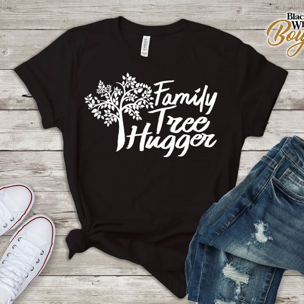 Ancestory Tree Shirt, Family Tree Hugger Tee, Genealogy gift ideas, Genealogy gifts, Geneologist Shirt