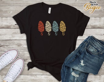 Mushroom Shirt, Funny Mushroom Tshirt, Morel Mushroom Retro Shirt
