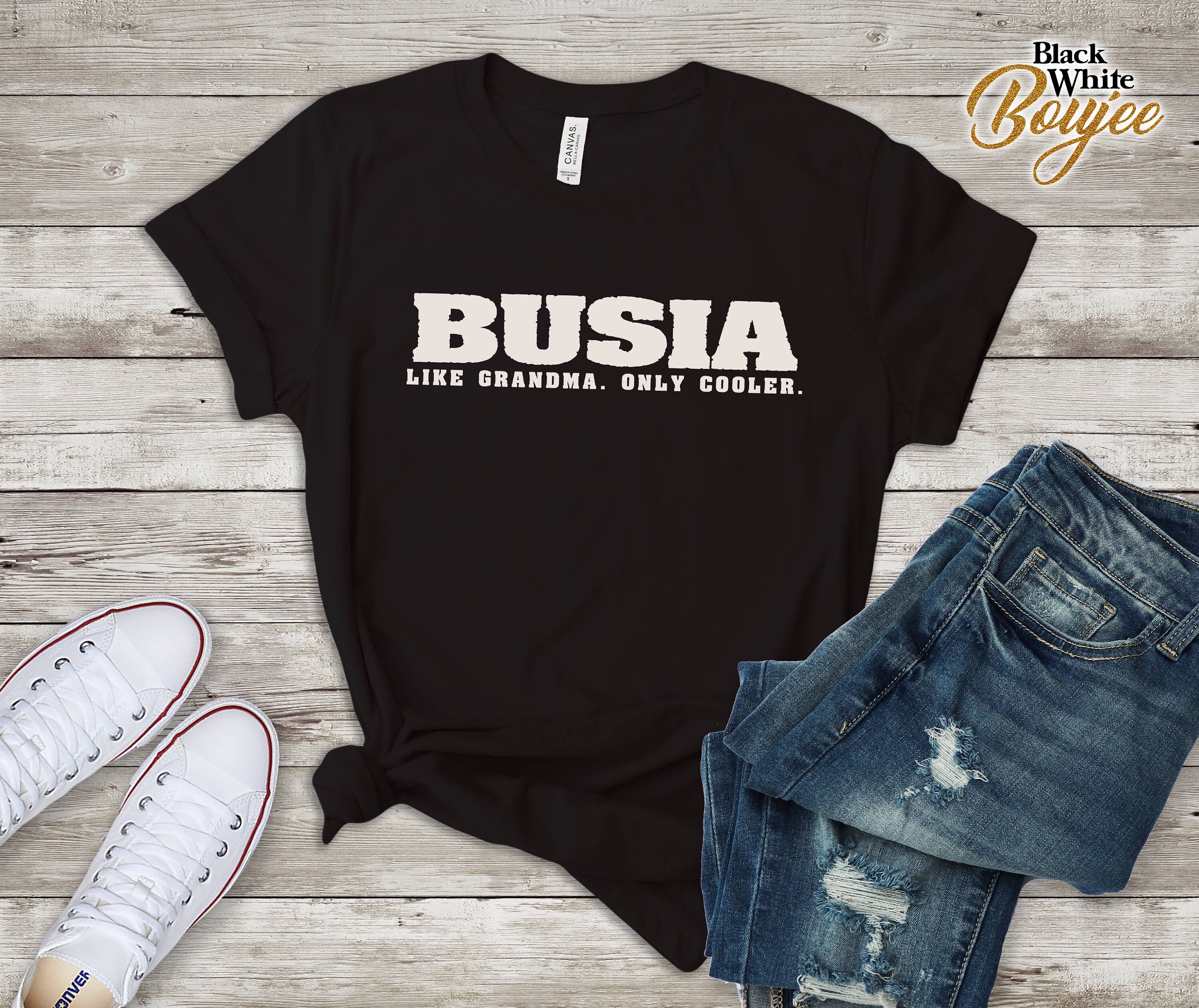 Women Busia T-shirt Abuela Like Grandma Only Cooler - Etsy
