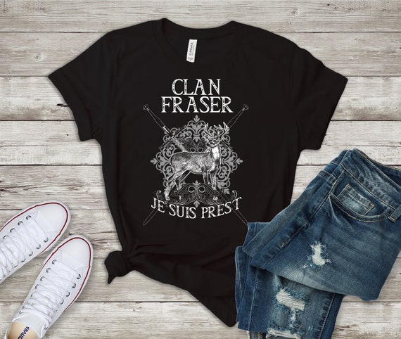 Clan Fraser Shirt/ Scottish Shirt/ Je Suis Prest T-Shirt/ Gaelic Shirt/ Clan Royal Shirt/ Clan Emblem Tee
