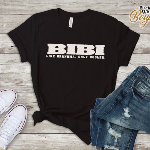 Women Bibi   T-shirt Abuela Like Grandma Only Cooler GrandmotherTee for Grandparents Day Cute Gift for Mexican Spanish Grandma