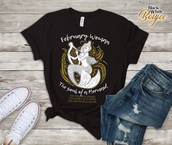 Womens February Mermaid February Woman The Soul Of A Mermaid Shirt T-Shirt Womens February Mermaid February Woman The Soul Of A Mermaid Shirt T-Shirt