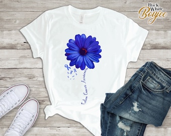 Colon Cancer Awareness Family T-shirt Survivor Pretty Gift, Colon Cancer Warrior Pretty Gift, Mom, Dad, Wife, Husband Support Shirt