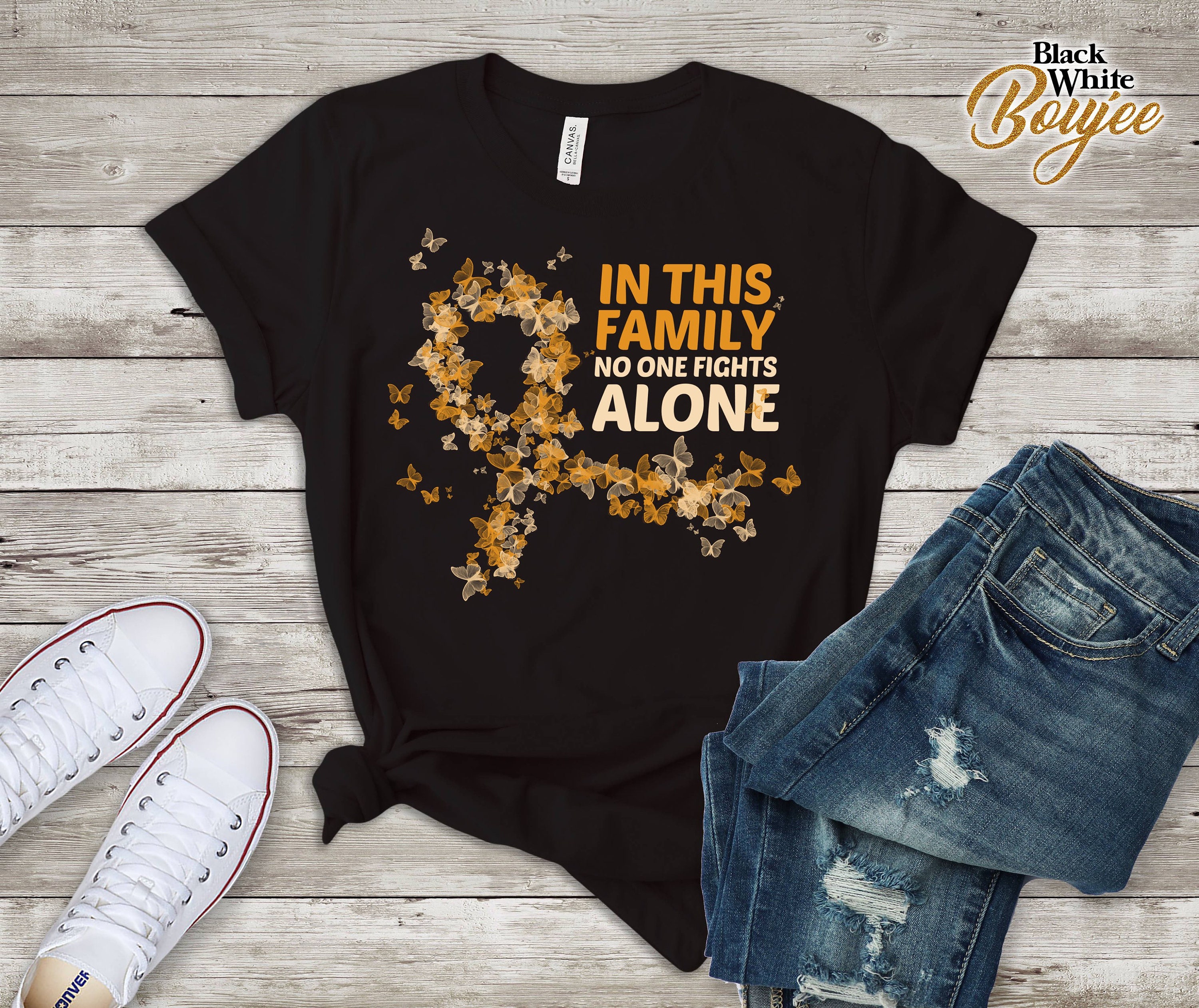 Appendix Cancer Support In This Family No One Fight Alone  T-Shirt