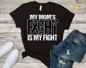 Melanoma Shirt, Melanoma Awareness Shirts, Skin Cancer Shirt, Black Ribbon Support Shirt, Her Fight, His Fight