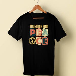 Peace Vintage Distressed Style T-Shirt International Peace Day T-Shirt Patriotic American Peace Together for Peace T Shirt Save Earth Shirt