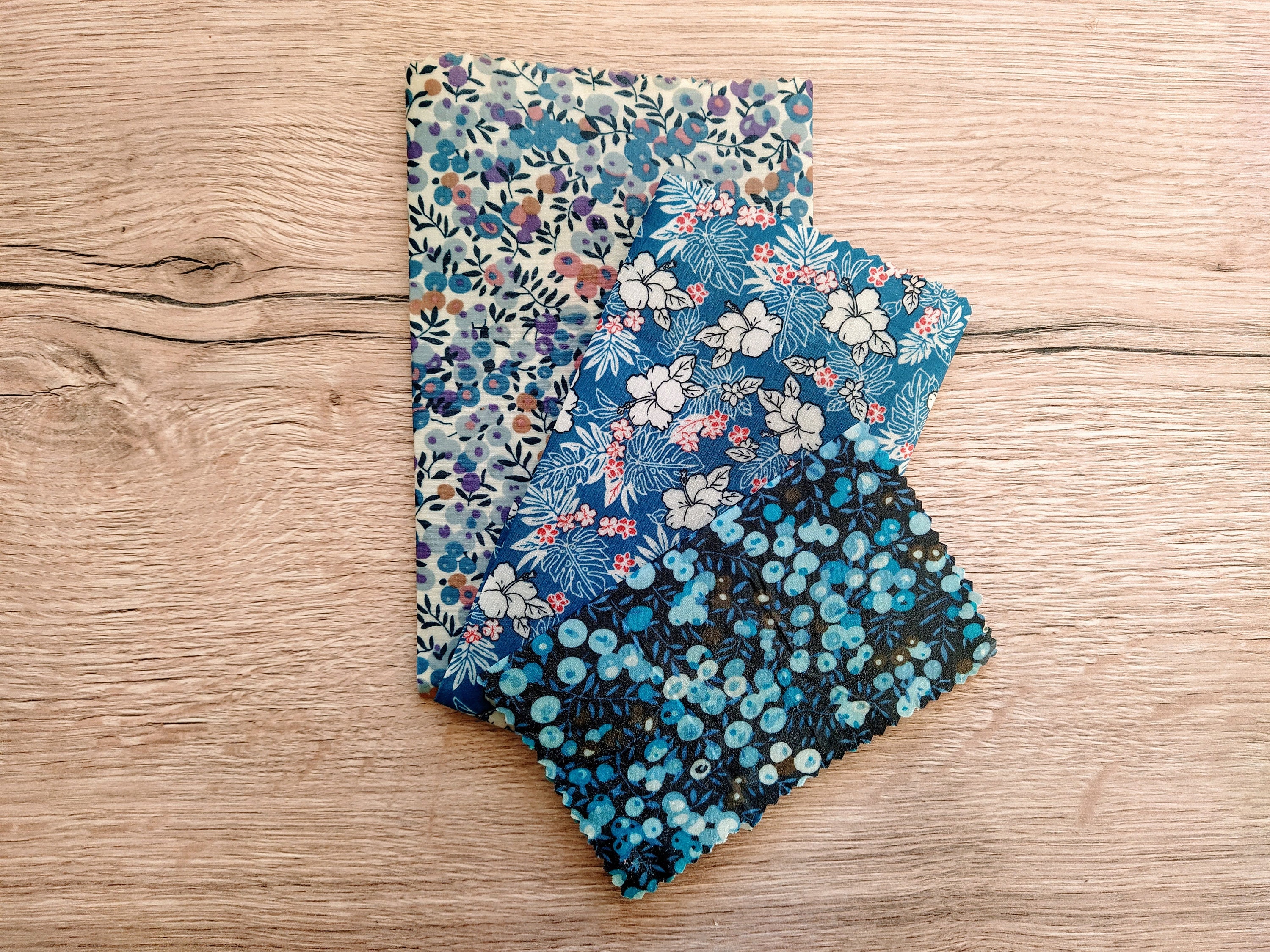 Beewrap Bee Wrap Zéro Déchet Emballages Alimentaire Réutilisable Lot de 3 Cire d'abeille Planète