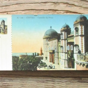 Antikes portugiesisches Souvenir von Cintra Album No 3 12 Ansichten. Sammlerstück. Souvenir portugais de Cintra Album n 3 12 vues