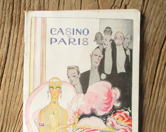 Seltenes Kasino de Paris Papier Programm. Paris en Fleurs Saison 1925-1926. Sammlerstück. Programm Papier du Kasino de Paris