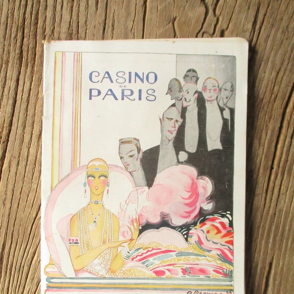 Rare Casino de Paris paper program. Paris en Fleurs season 1925-1926. Collectible. Programme papier du Casino de Paris