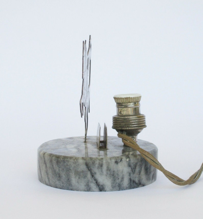 Vintage Bullfighter Toreador Matador brass and marble table lamp light. Home decor. Spaces decor. Lampe de table Torero image 5