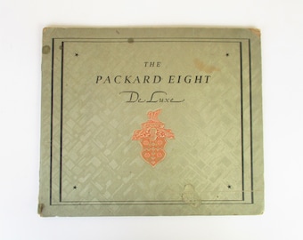 Raro catalogo illustrato antico The Packard Eight De Luxe. Automobilia. Collezionabili. La Packard Huit De Luxe catalogo illustré