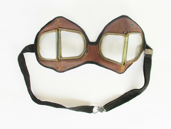 Antique aviator pilot glasses, motorcyclist glasse