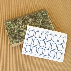 Vintage Portuguese Emege nº 144  sheet with 18 gummed labels. Vintage stationery. Vintage stock
