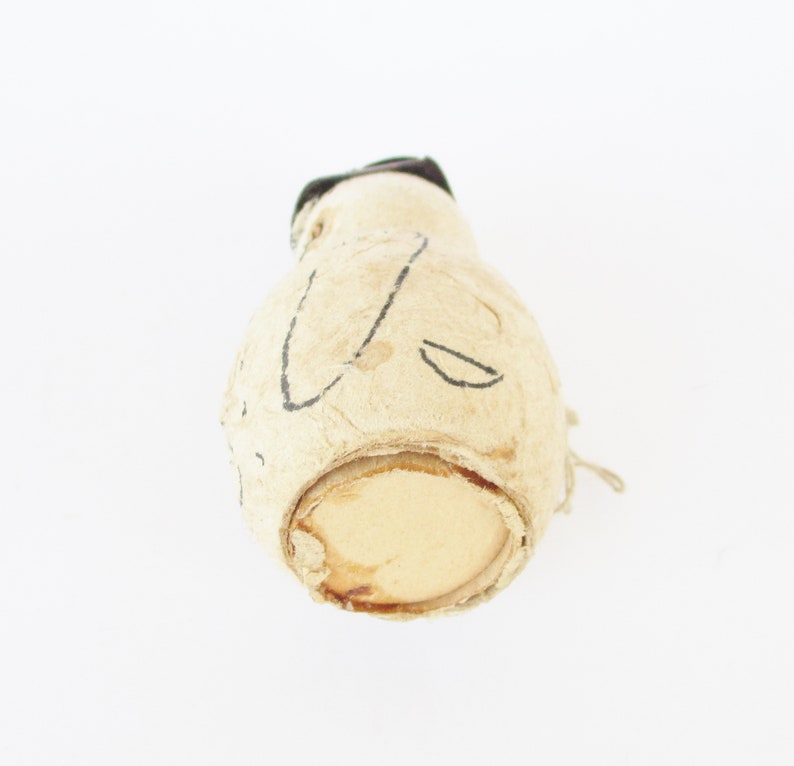 Antique spun cotton Snowman Smoker Christmas tree ornament