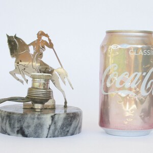 Vintage Bullfighter Toreador Matador brass and marble table lamp light. Home decor. Spaces decor. Lampe de table Torero image 10