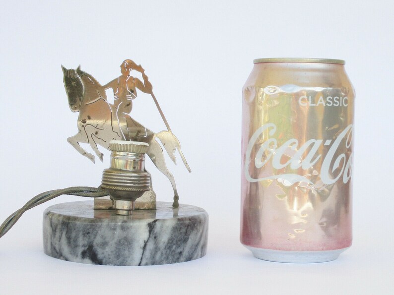 Vintage Bullfighter Toreador Matador brass and marble table lamp light. Home decor. Spaces decor. Lampe de table Torero image 10