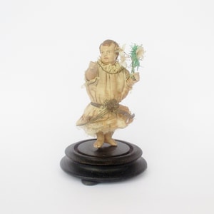 Antique 19th century portuguese Child Jesus terracotta sculpture statue figure figurine. Religious. Enfant Jésus sculpture en terre cuite