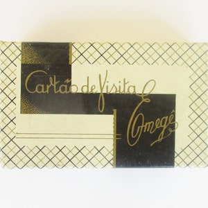 Vintage Portuguese Emegê black edges blank visit cards pack of 100 with box. Stationery collectible. Cartes de visite vierges bords noirs