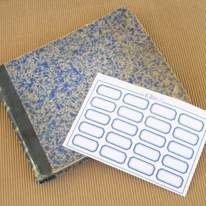 Vintage Portuguese Emege nº 160  sheet with 20 gummed labels. Vintage stationery. Vintage stock