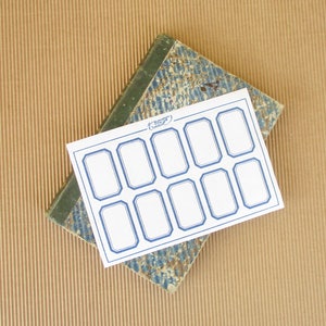 Vintage Portuguese Emege nº 80 sheet with 10 gummed labels. Vintage stationery. Vintage stock