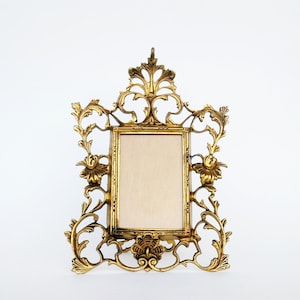 Antique brass passepartout photo picture frame tabletop frame home decor cadre photo en laiton cadre de table