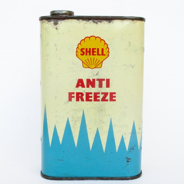 Vintage Shell Anti Freeze 0.94 litres empty can tin. Petroliana. Collectible
