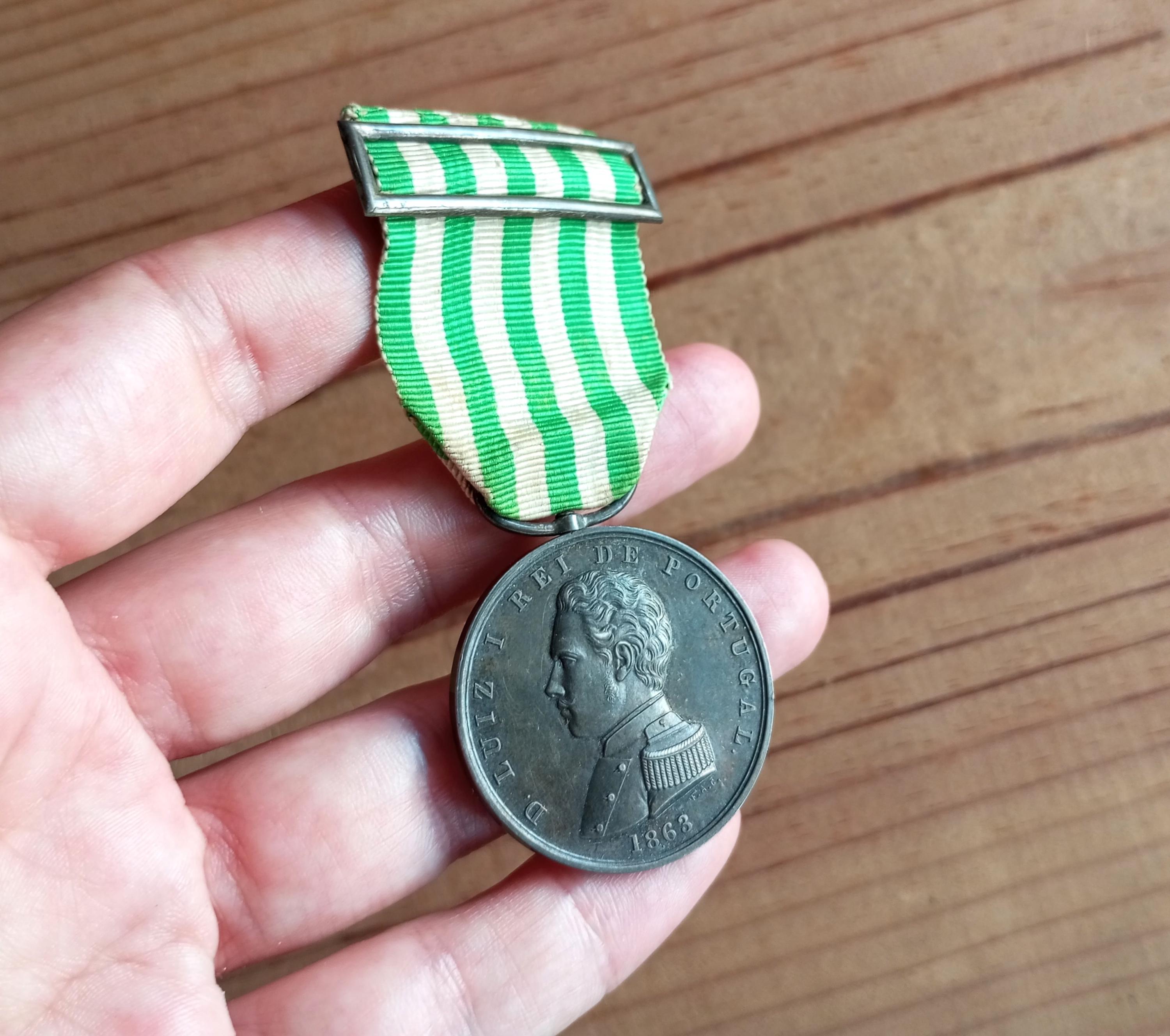 Antique Military Medal of Exemplary Behavior D. Luiz I 1863 in Silver ...