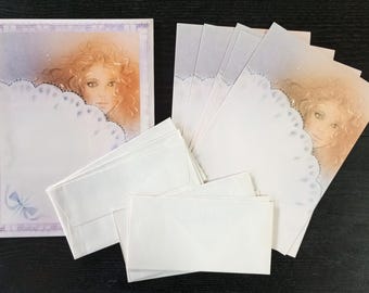 Conjunto vintage de 10 sobres de papelería con letras postales. Papel carta 10/10. Sobres de letras postales carta postal