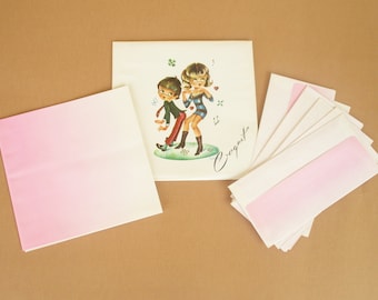 Vintage-Set von 10 Umschläge Postkarte Brief BriefPapier. Krocket. Briefpapier 10/10. Sachets d'enveloppes lettre postale carte postale